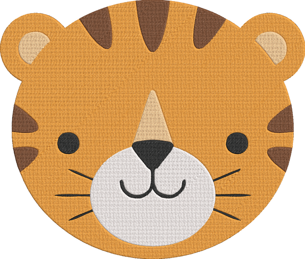 Animal Faces - Tiger Embroidery Design