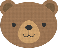 Animal Faces - bear Embroidery Design