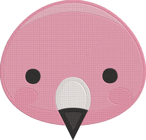 Animal Faces - flamingo Embroidery Design