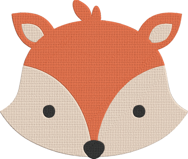 Animal Faces - fox Embroidery Design
