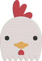 Animal Faces - rooster Embroidery Design