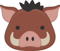 Animal Faces - warthog Embroidery Design