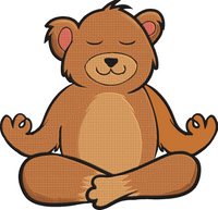 Animal Yoga - yoga bear Embroidery Design
