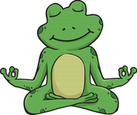 Animal Yoga - yoga frog Embroidery Design