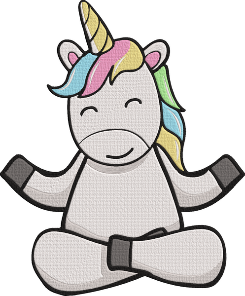 Animal Yoga - yoga unicorn Embroidery Design