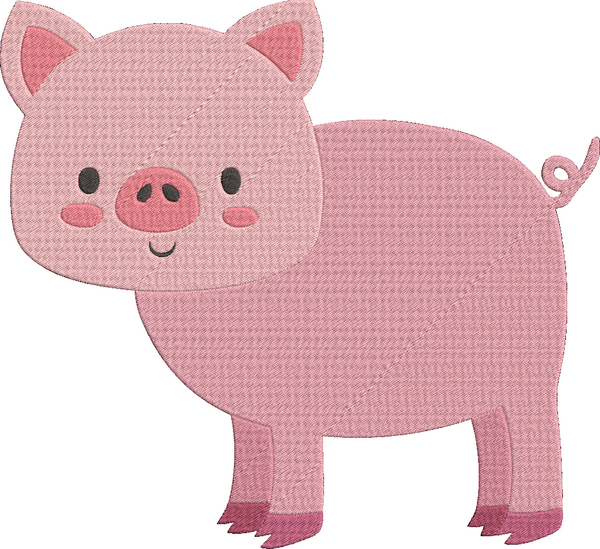 Animals 1 - Pig Embroidery Design