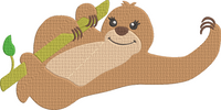 Animals 1 - sloth Embroidery Design
