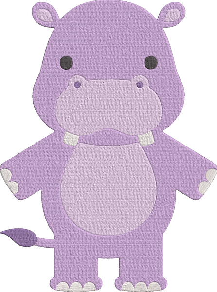 Animals A to Z2 - Hippo Embroidery Design