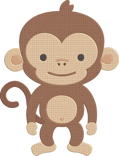 Animals A to Z2 - Monkey Embroidery Design