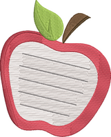 Apple Bookworm - 3 Embroidery Design