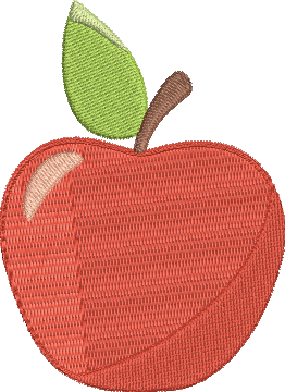Apple Time Fun - 8 4x4 Embroidery Design