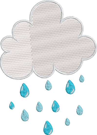 April Showers - 11 Embroidery Design
