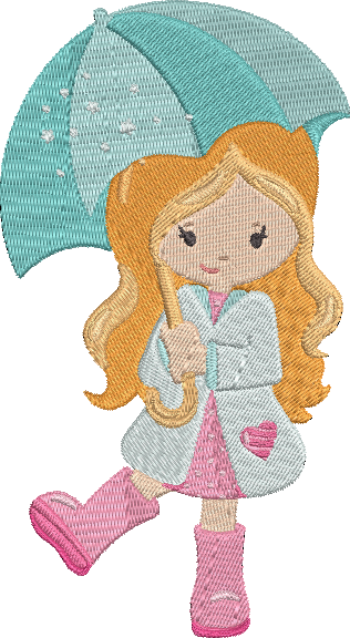 April Showers - 15 Embroidery Design