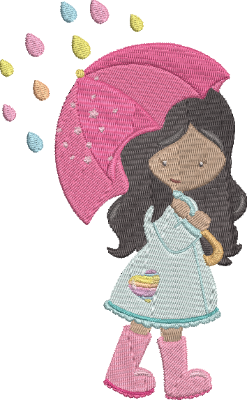 April Showers - 16 Embroidery Design