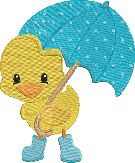 April Showers - 5 Embroidery Design