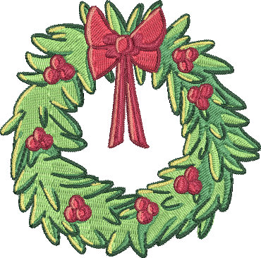 Artic Fox Christmas - Christmas Wreath Embroidery Design