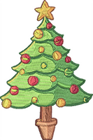 Artic Fox Christmas - Tree Embroidery Design
