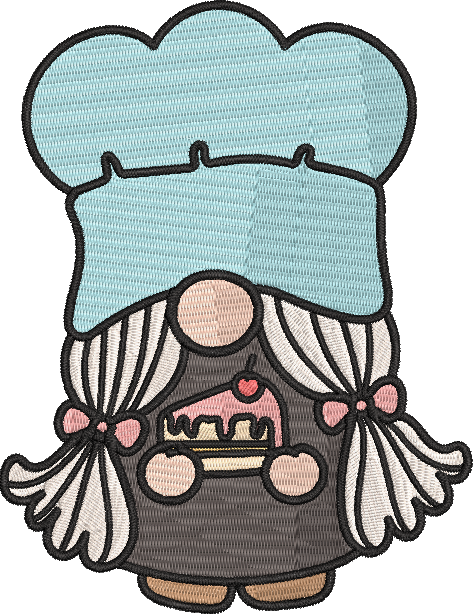 Baker Gnomes - 2 5x7 Embroidery Design