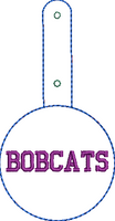 Mascot Keyfobs - Bobcats Embroidery Design