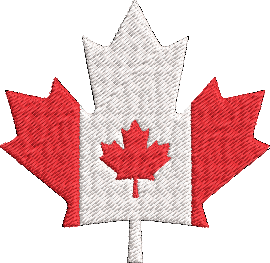 Canada - Canada Flag 5 Embroidery Design
