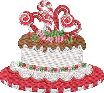 Candy Cane Christmas - 3 Embroidery Design