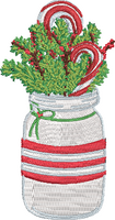 Candy Cane Christmas - 8 Embroidery Design