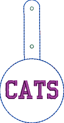 Mascot Keyfobs - Cats Embroidery Design