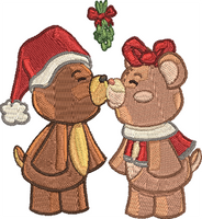 Christmas Bears2 - Kissing Embroidery Design