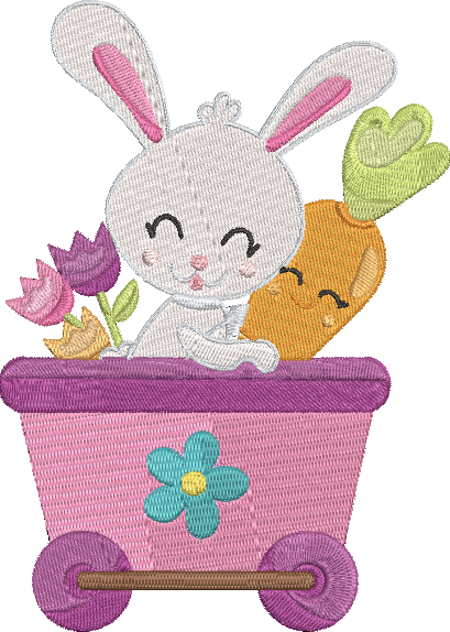 Cute Easter Train - 7 Embroidery Design