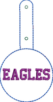 Mascot Keyfobs - Eagles Embroidery Design