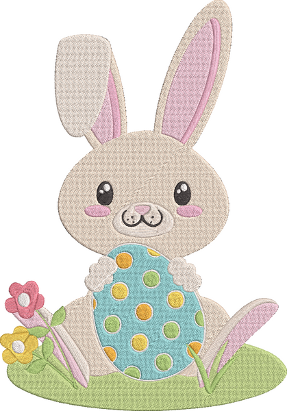 Easter Time - Bunny 4 Embroidery Design