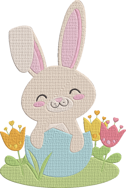 Easter Time - Bunny 5 Embroidery Design