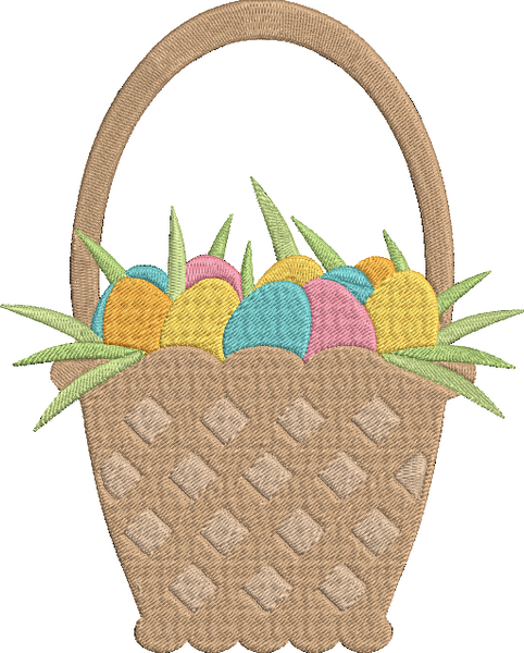 Easter Time - Basket 2 Embroidery Design