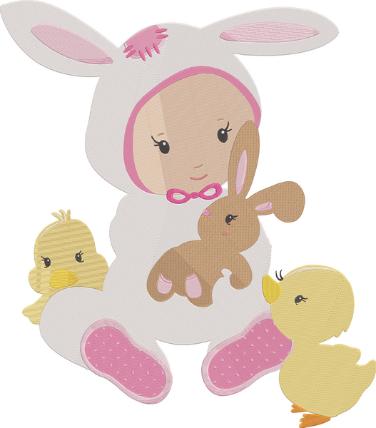 Easter Baby Girls - 6 Embroidery Design