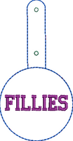 Mascot Keyfobs - Fillies Embroidery Design