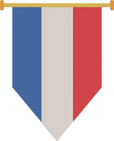 France - French flag Embroidery Design