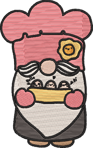 Gnomes Chef - 5 5x7 Embroidery Design