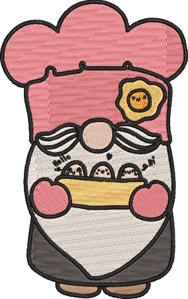 Gnomes Chef - 5 6x10 Embroidery Design