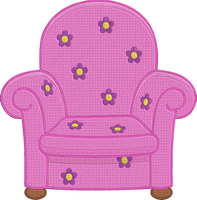 Goldilocks Three Bears - Mamas chair Embroidery Design