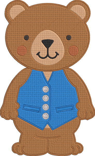 Goldilocks Three Bears - Papa bear Embroidery Design
