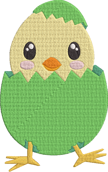 Hoppy Easter - Chick in Egg Embroidery Design