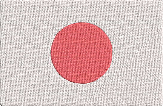 Japan - Flag Embroidery Design