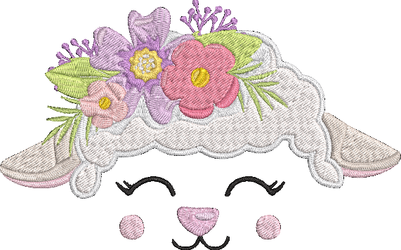 Kawaii Spring Lambs - 5 Embroidery Design