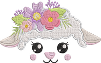 Kawaii Spring Lambs - 7 Embroidery Design