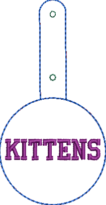 Mascot Keyfobs - Kittens Embroidery Design