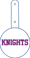 Mascot Keyfobs - Knights Embroidery Design