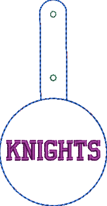 Mascot Keyfobs - Knights Embroidery Design