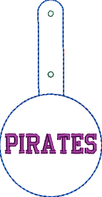 Mascot Keyfobs - Pirates Embroidery Design