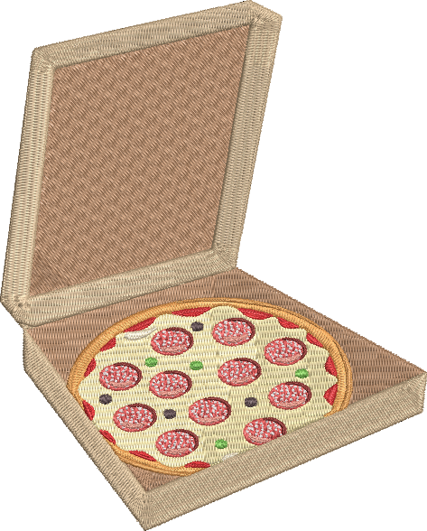 Pizza Party - 11 5x7 Embroidery Design