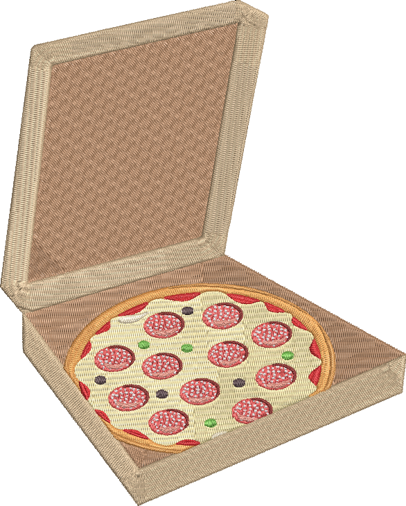 Pizza Party - 11 6x10 Embroidery Design